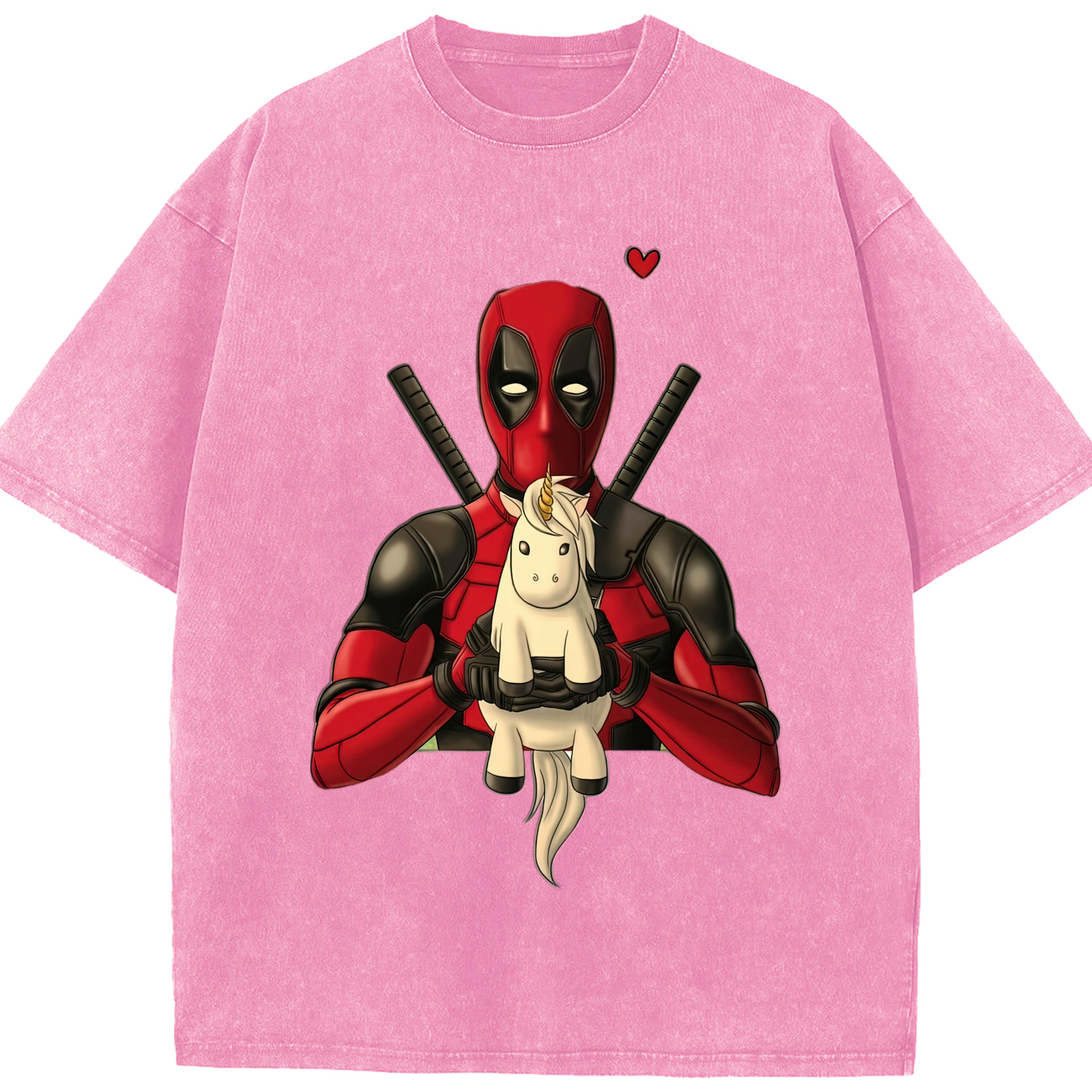 （画像用） Deadpool デッドプール 綿100% ヴィンテージ風 半袖Tシャツ（フロントプリント）